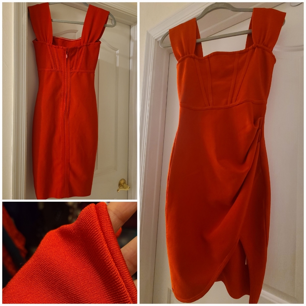 Women's Off the Shoulder Bandage Bodycon Dress - Picture 2 of 2